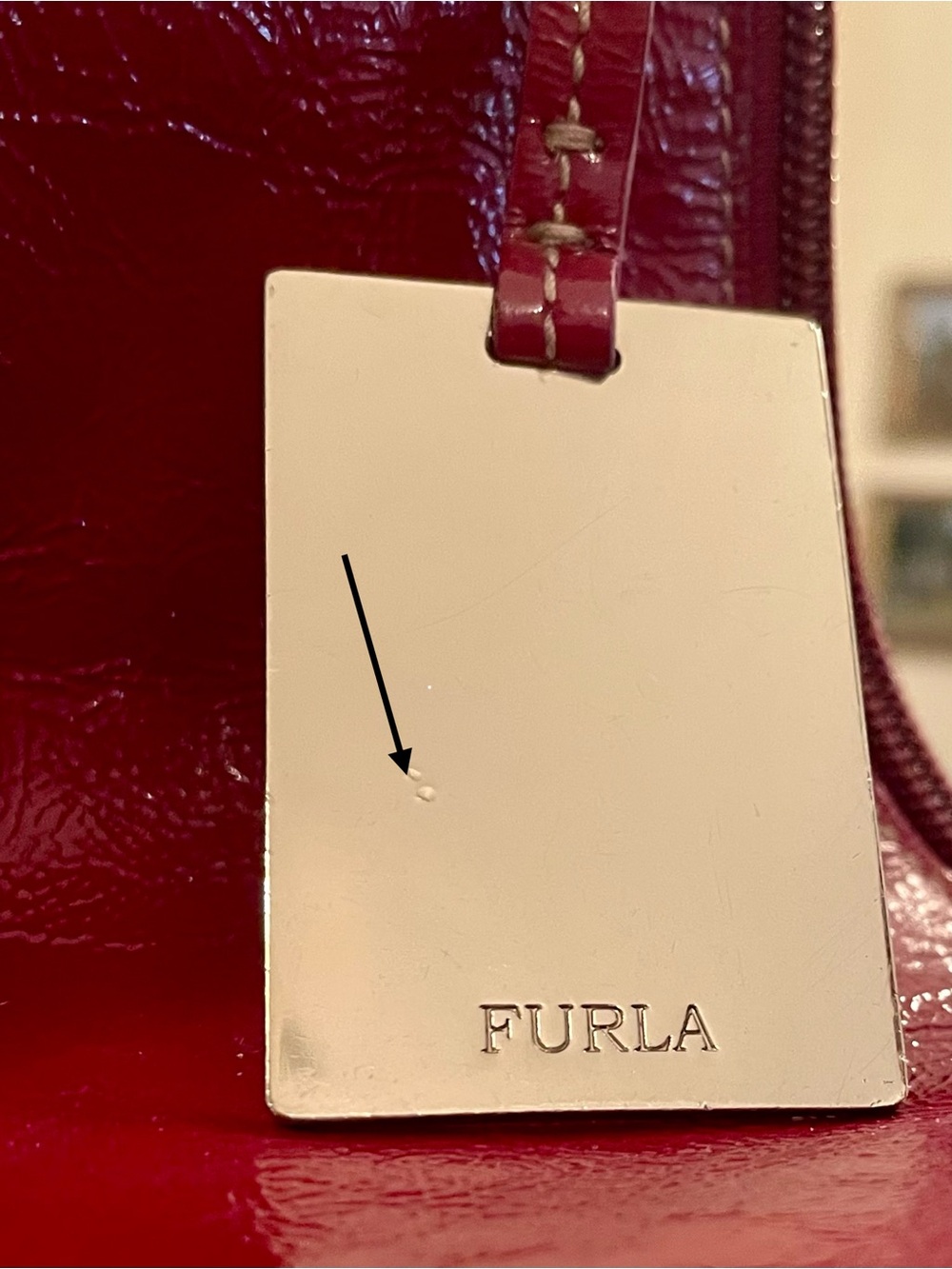 Furla Patent Leather Hobo Shoulder Bag - Picture 12 of 13
